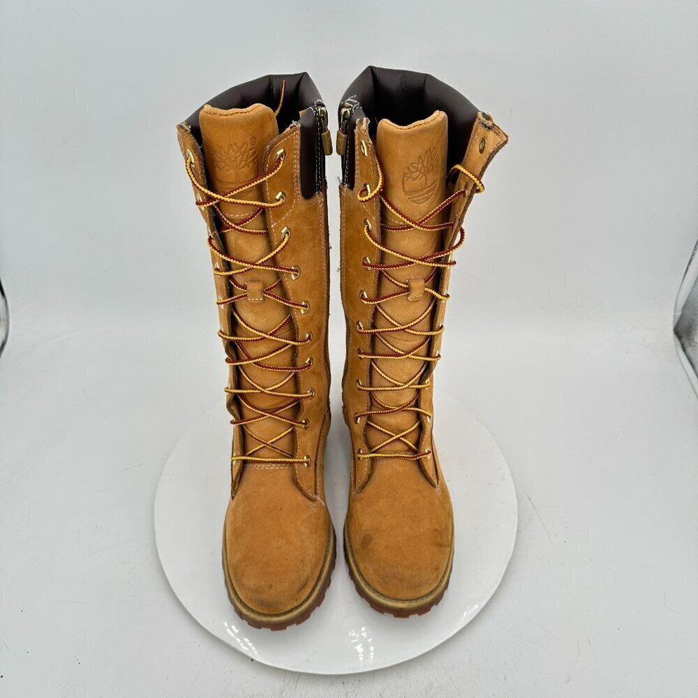 Timberland Asphalt Trail Women Size 4.5 83980 Brown Tall Lace Side Zipper Boot - Picture 3 of 13